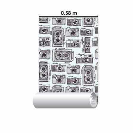 Papel de Parede Adesivo Jovem Câmera Fotográficas 328962089 - Papel na Parede