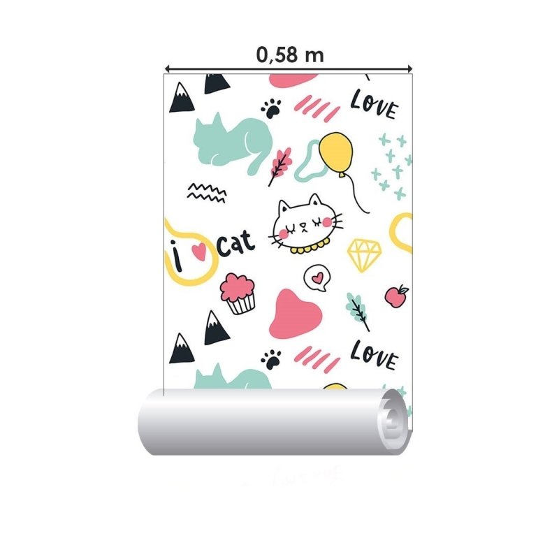 Papel de Parede Adesivo Jovem Gatinhos N019043 - Papel na Parede