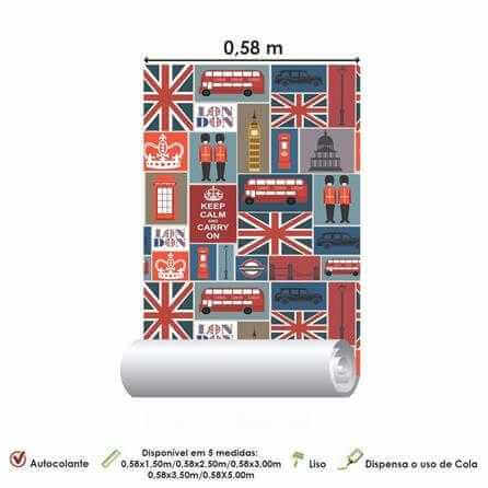 Papel de Parede Adesivo Jovem Inglaterra Londres 120324 - Papel na Parede
