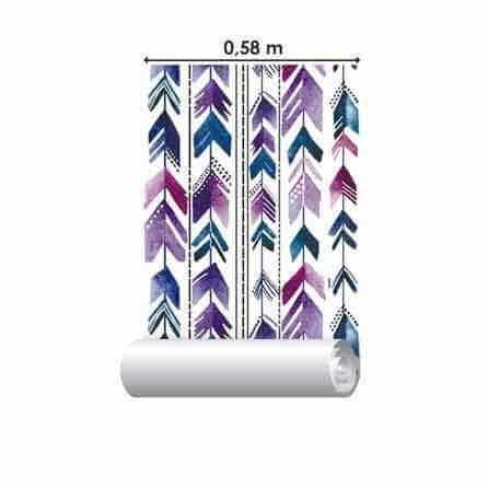 Papel de Parede Adesivo Jovem Penas Aquarela 554391556 - Papel na Parede