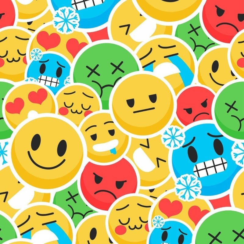 Papel de Parede Adesivo Jovem Stickers Emoji N013068 - Papel na Parede
