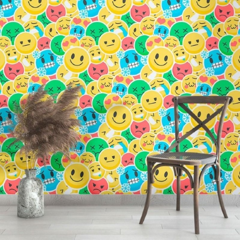 Papel de Parede Adesivo Jovem Stickers Emoji N013068 - Papel na Parede