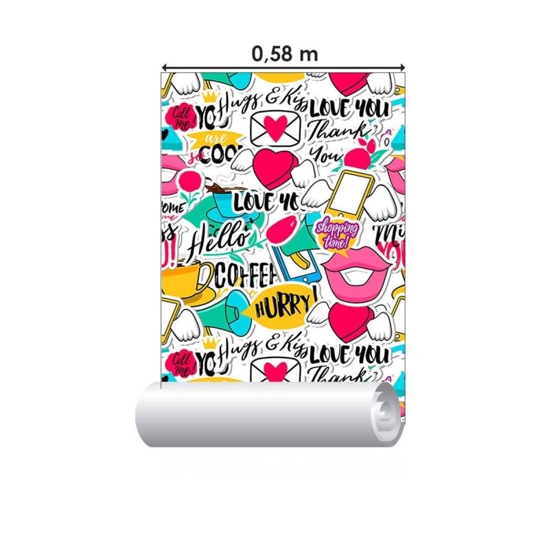 Papel de Parede Adesivo Jovem Stickers N010039 - Papel na Parede