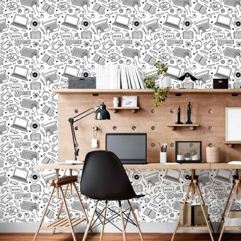 Papel de Parede Adesivo Jovem Work Colorir N015129 - Papel na Parede