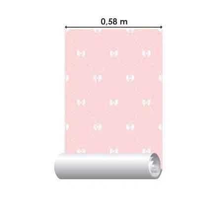 Papel de Parede Adesivo Lacos Rosa 292071524 - Papel na Parede