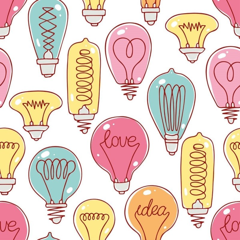 Papel de Parede Adesivo Lampadas Coloridas N016056 - Papel na Parede