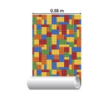 Papel de Parede Adesivo Lego Colorido 1447 - Papel na Parede