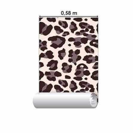 Papel de Parede Adesivo Leopardo Cinza 652 - Papel na Parede