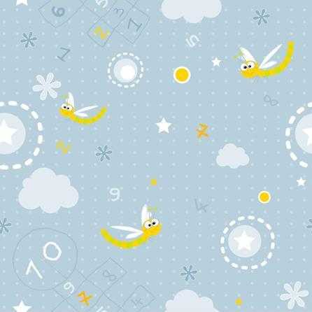 Papel de Parede Adesivo libelula azul 11158504 - Papel na Parede