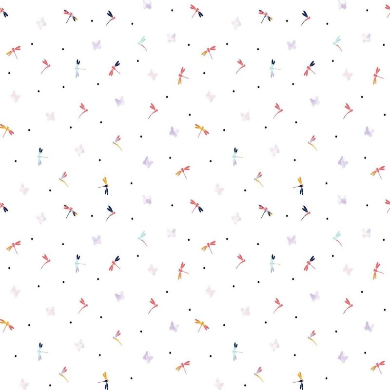 Papel de Parede Adesivo Libélulas Coloridas N03129 - Papel na Parede