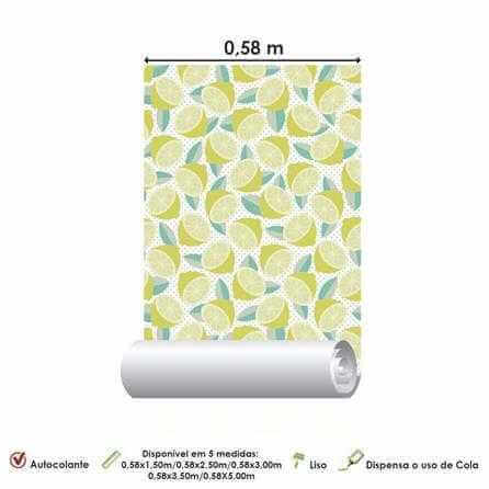 Papel de Parede Adesivo Limão 1350 - Papel na Parede