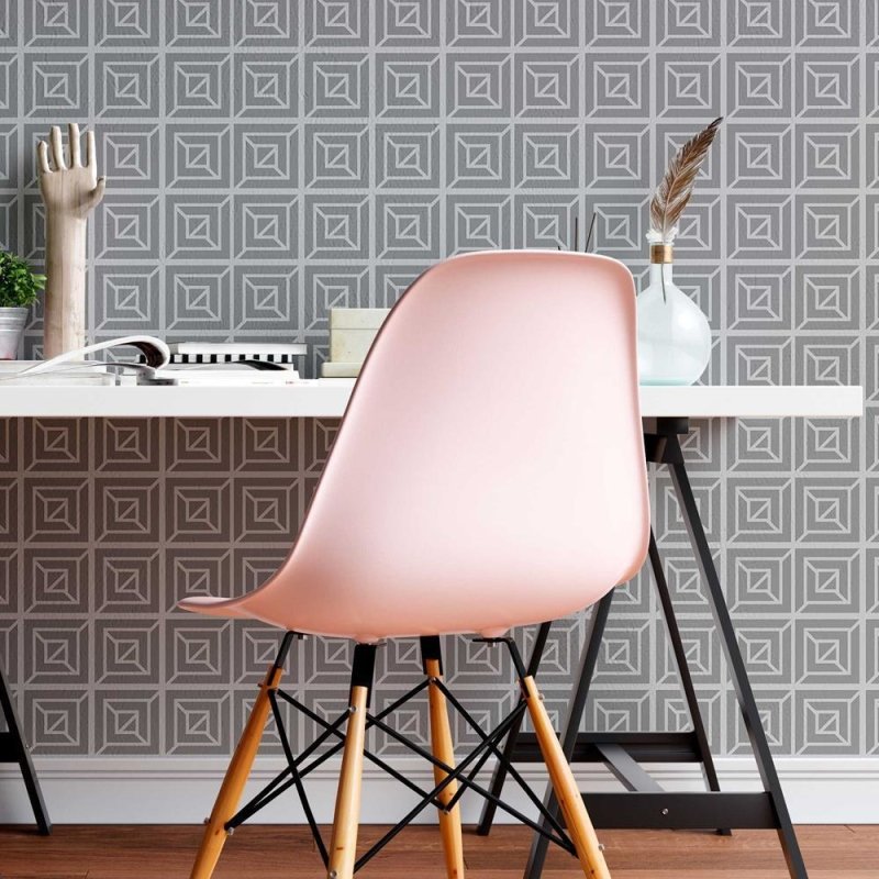 Papel de Parede Adesivo Linhas cinzas N08225 - Papel na Parede