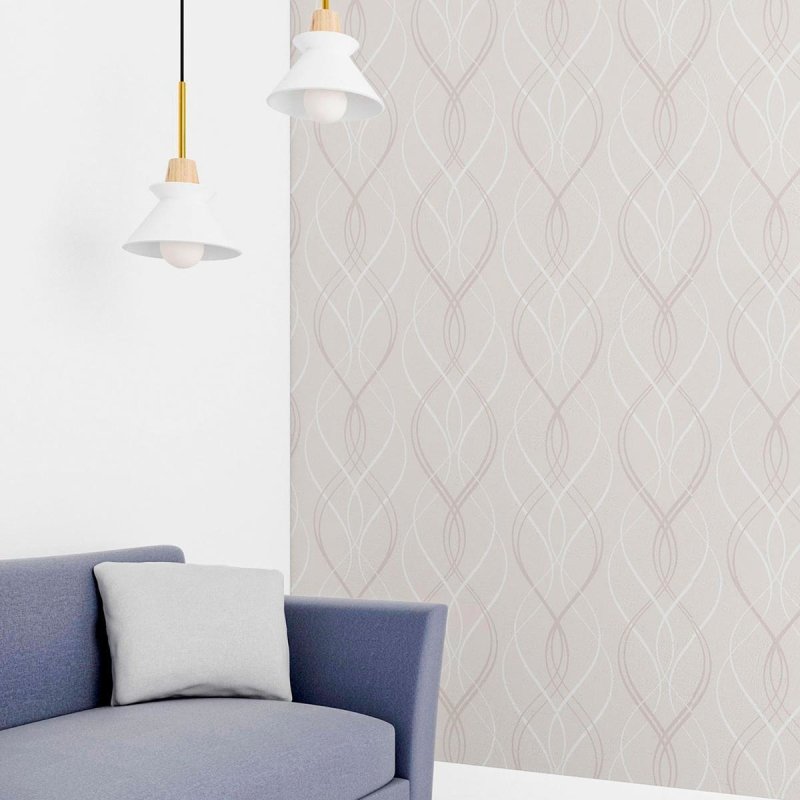 Papel de Parede Adesivo Linhas Onduladas N010065 - Papel na Parede