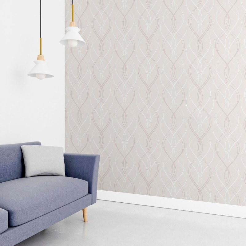 Papel de Parede Adesivo Linhas Onduladas N010065 - Papel na Parede