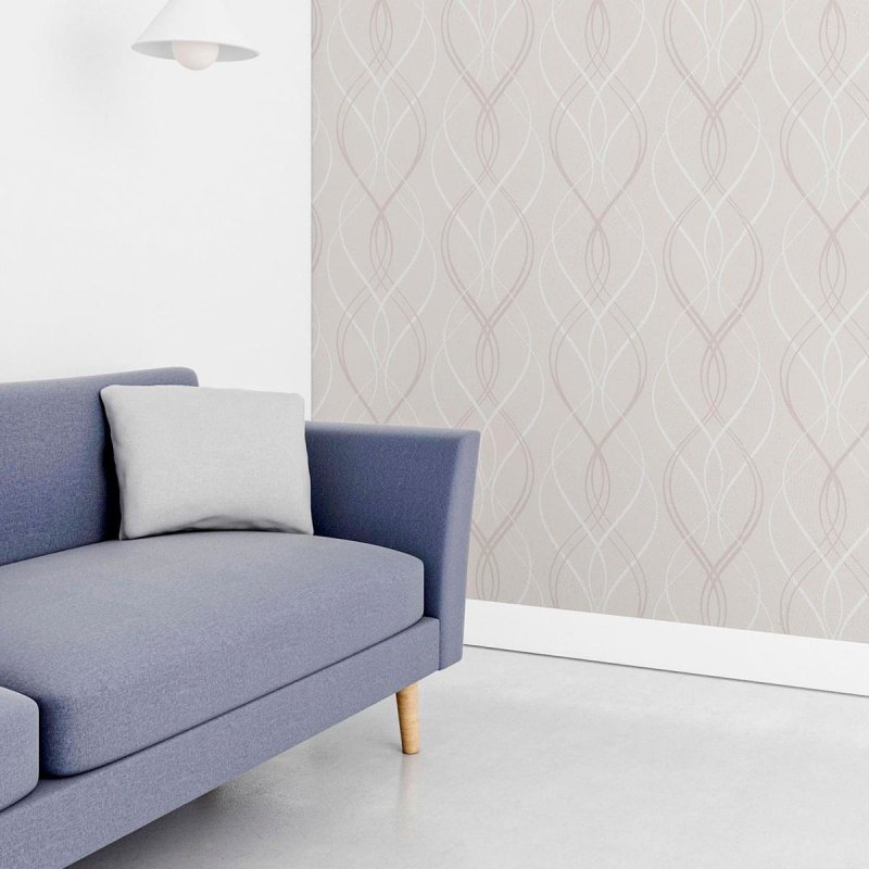 Papel de Parede Adesivo Linhas Onduladas N010065 - Papel na Parede