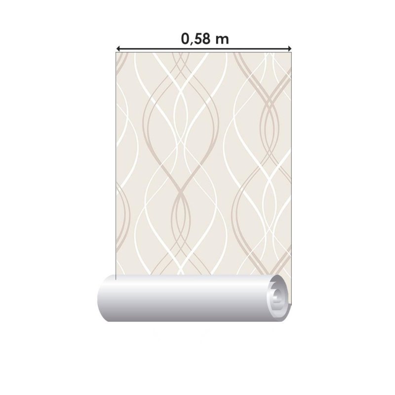 Papel de Parede Adesivo Linhas Onduladas N010065 - Papel na Parede
