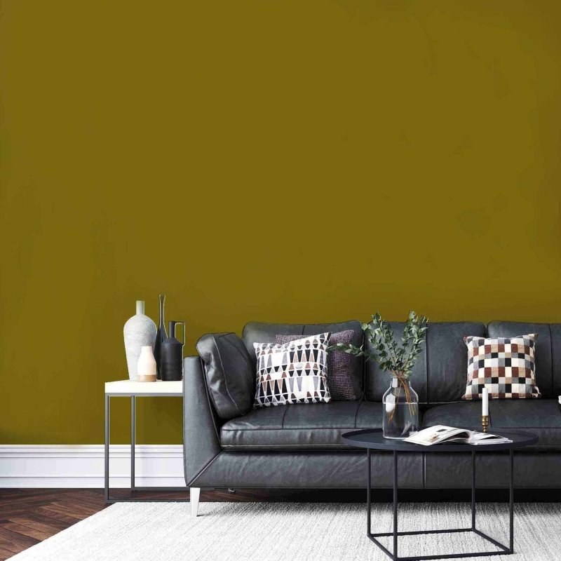 Papel de Parede Adesivo Liso Amarelo Gengibre - Papel na Parede
