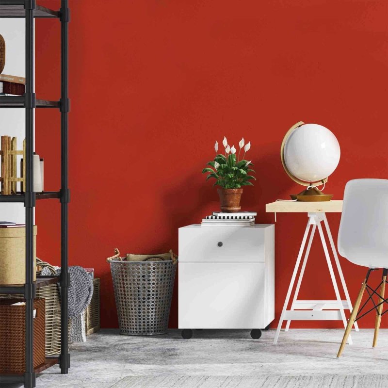 Papel de Parede Adesivo Liso Vermelho Vivo - Papel na Parede