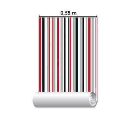 Papel de Parede Adesivo Listrado 589 - Papel na Parede