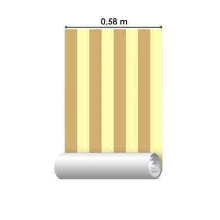 Papel de Parede Adesivo Listrado Amarelo 1113 - Papel na Parede