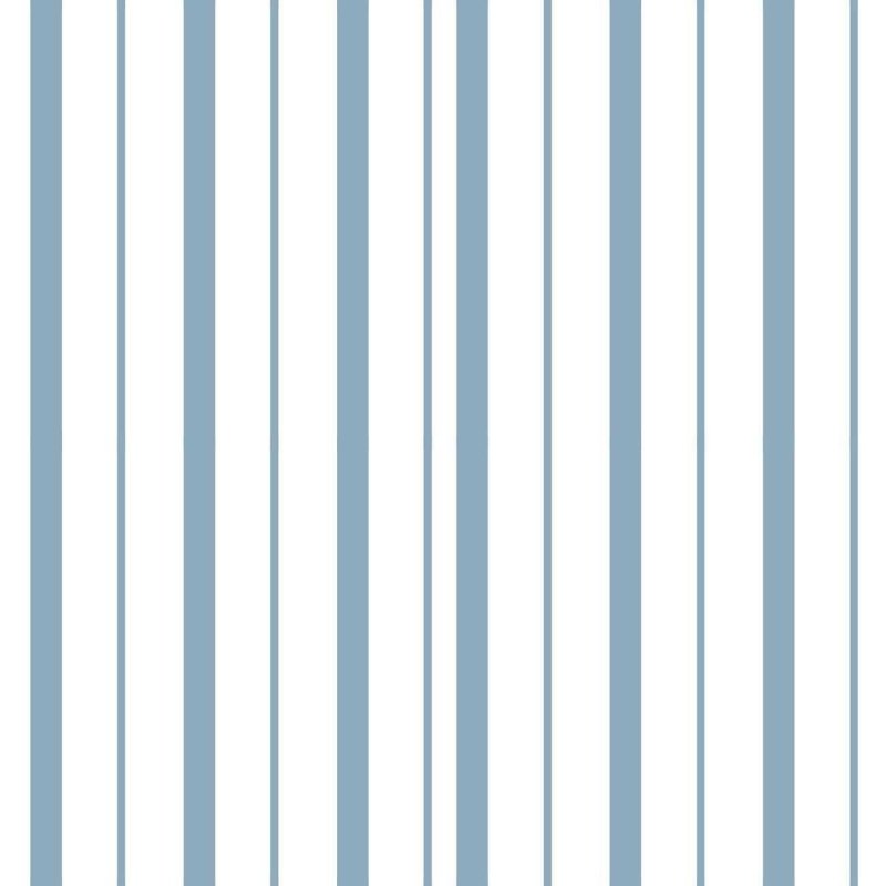 Papel de Parede Adesivo Listrado Azul Escuro e Branco N06267 - Papel na Parede