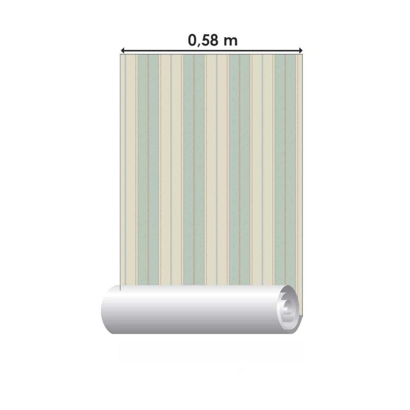 Papel de Parede Adesivo Listrado Azul N03021 - Papel na Parede