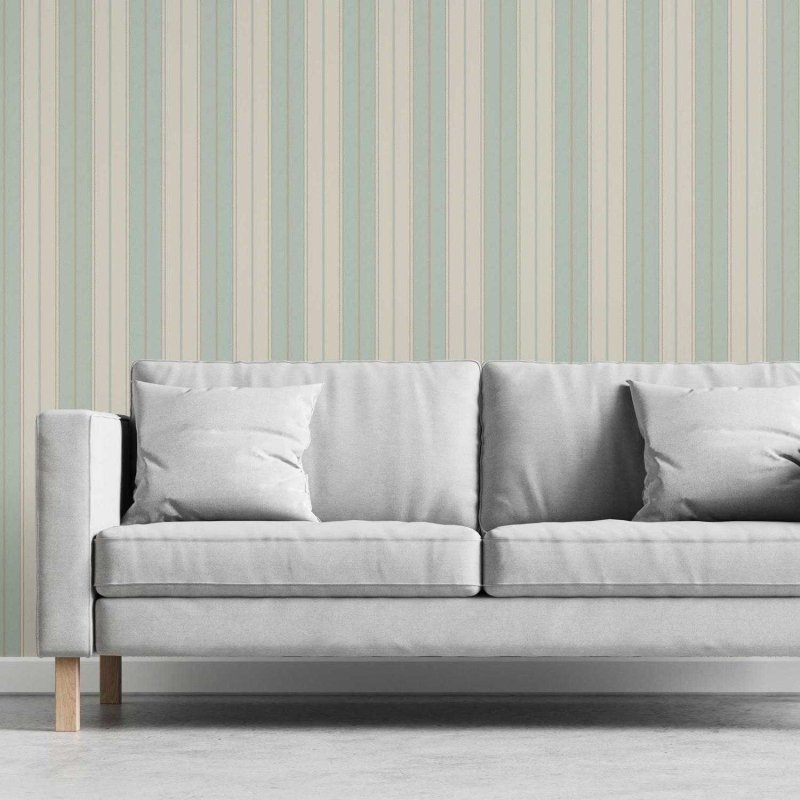 Papel de Parede Adesivo Listrado Azul N03021 - Papel na Parede