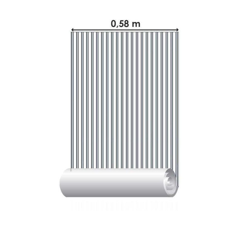 Papel de Parede Adesivo Listrado Azul N06192 - Papel na Parede
