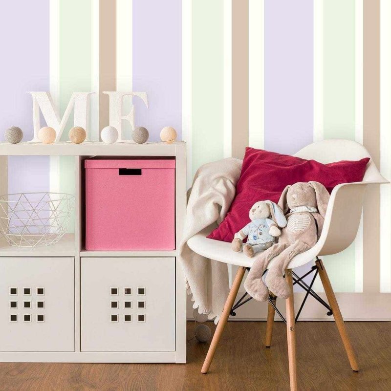 Papel de Parede Adesivo Listrado baby coral 1215 - Papel na Parede
