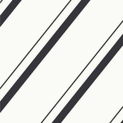 Papel de Parede Adesivo Listrado branco e preto 257286 - Papel na Parede