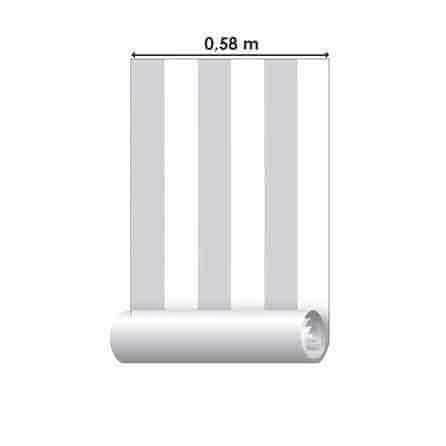 Papel de Parede Adesivo Listrado Cinza 74558 - Papel na Parede