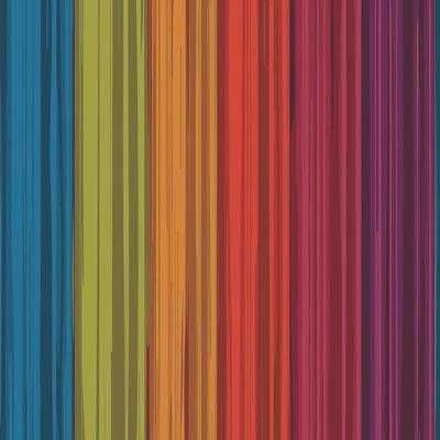 Papel de Parede Adesivo Listrado Colorido 1245 - Papel na Parede