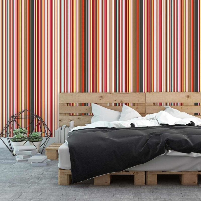 Papel de Parede Adesivo Listrado Colorido 578 - Papel na Parede