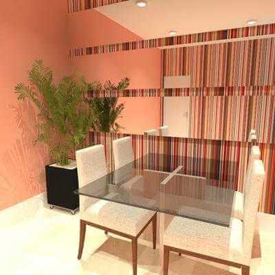 Papel de Parede Adesivo Listrado Colorido 578 - Papel na Parede