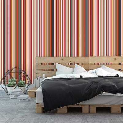 Papel de Parede Adesivo Listrado Colorido 578 - Papel na Parede