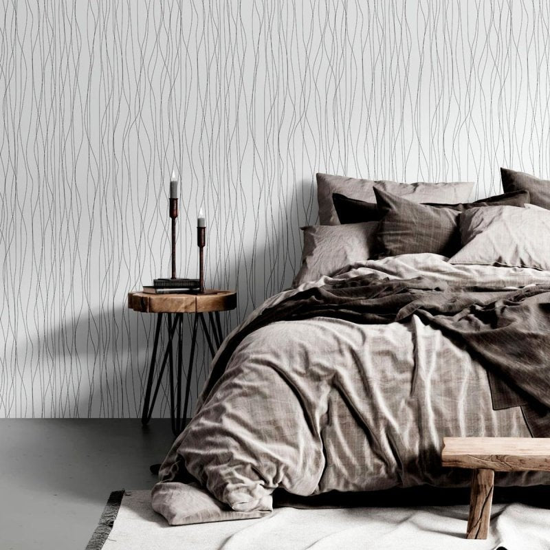 Papel de Parede Adesivo Listrado Descontruído N010078 - Papel na Parede