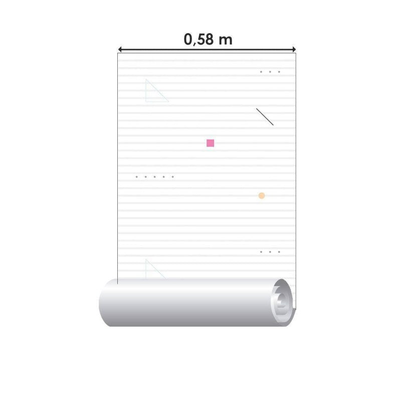 Papel de Parede Adesivo Listrado Geométrico Abstrato N015148 - Papel na Parede