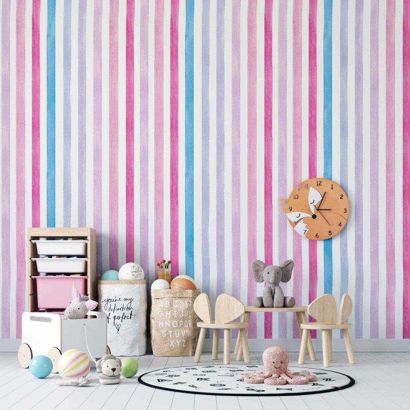 Papel de Parede Adesivo Listrado N02061 - Papel na Parede