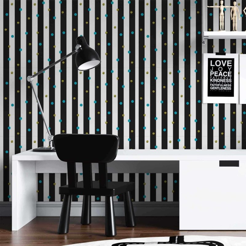 Papel de Parede Adesivo Listrado N42220D - Papel na Parede