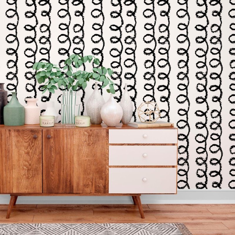 Papel de Parede Adesivo Listrado Ondulado N010172 - Papel na Parede