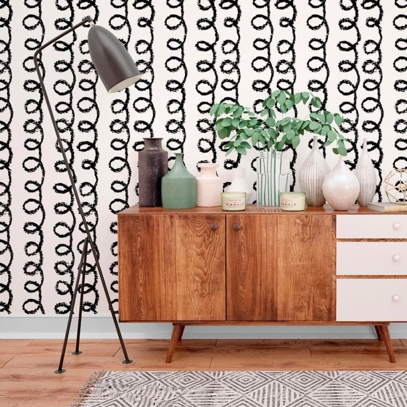 Papel de Parede Adesivo Listrado Ondulado N010172 - Papel na Parede