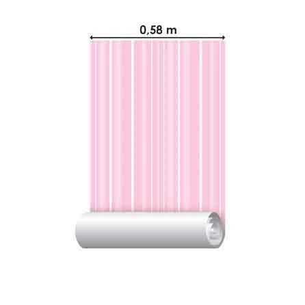 Papel de Parede Adesivo Listrado Rosa 6 - Papel na Parede