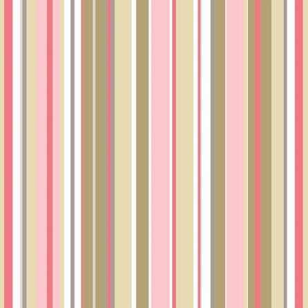Papel de Parede Adesivo Listrado Rosa e Bege 0725 - Papel na Parede