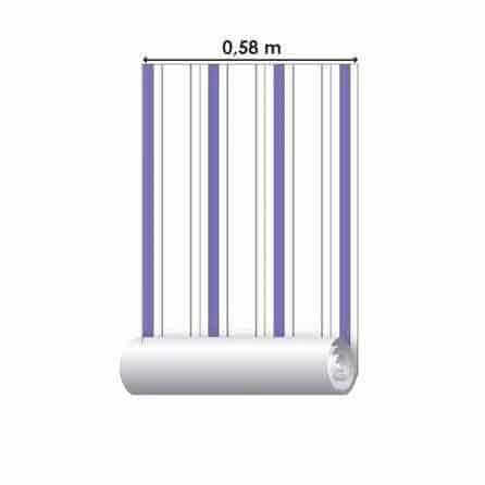 Papel de Parede Adesivo Listrado Roxo 1162 - Papel na Parede