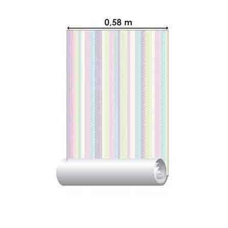 Papel de Parede Adesivo Listrado Tons Pastéis 152062835 - Papel na Parede