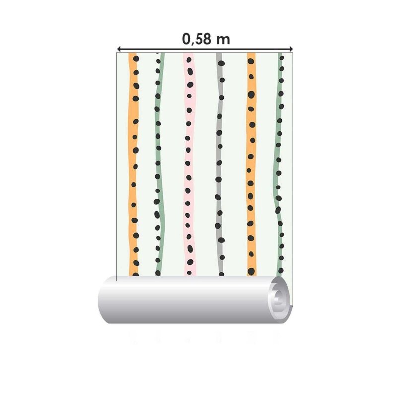 Papel de Parede Adesivo Listras Coloridas N06287 - Papel na Parede