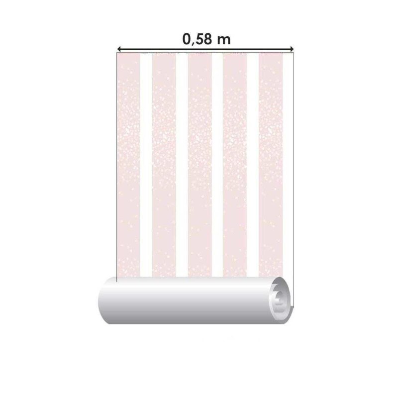 Papel de Parede Adesivo Listras com Efeito Bouquet N05222 - Papel na Parede