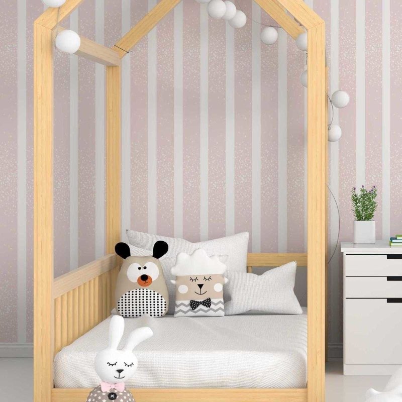 Papel de Parede Adesivo Listras com Efeito Bouquet N05222 - Papel na Parede