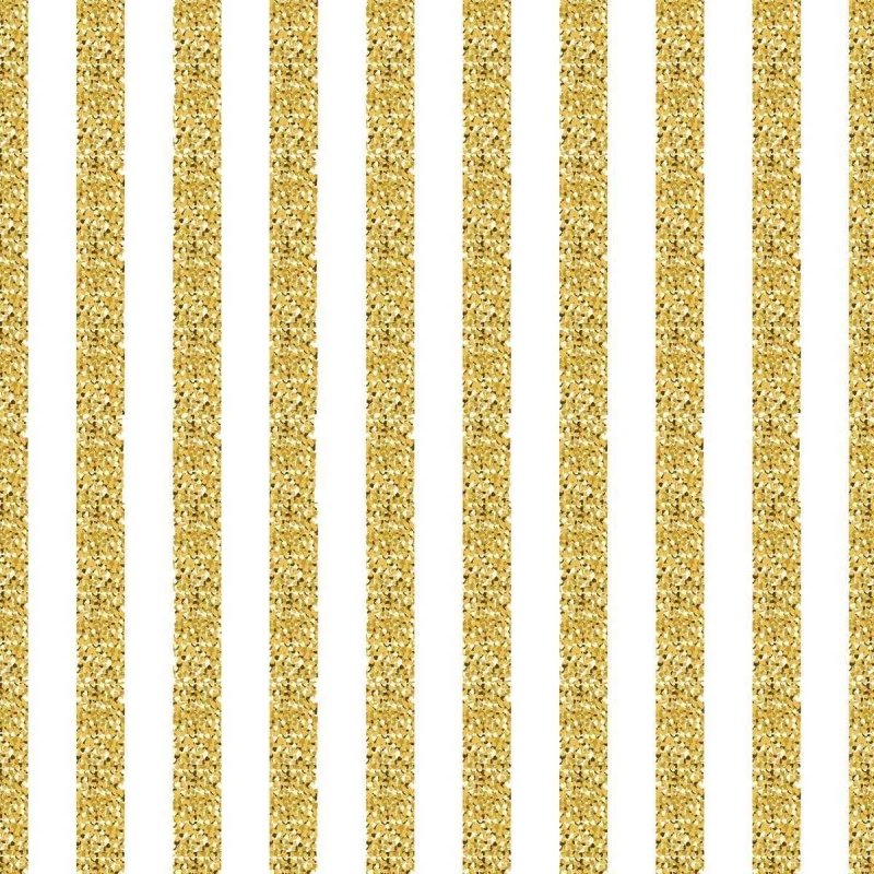 Papel de Parede Adesivo Listras Dourado e Branco N04275 - Papel na Parede