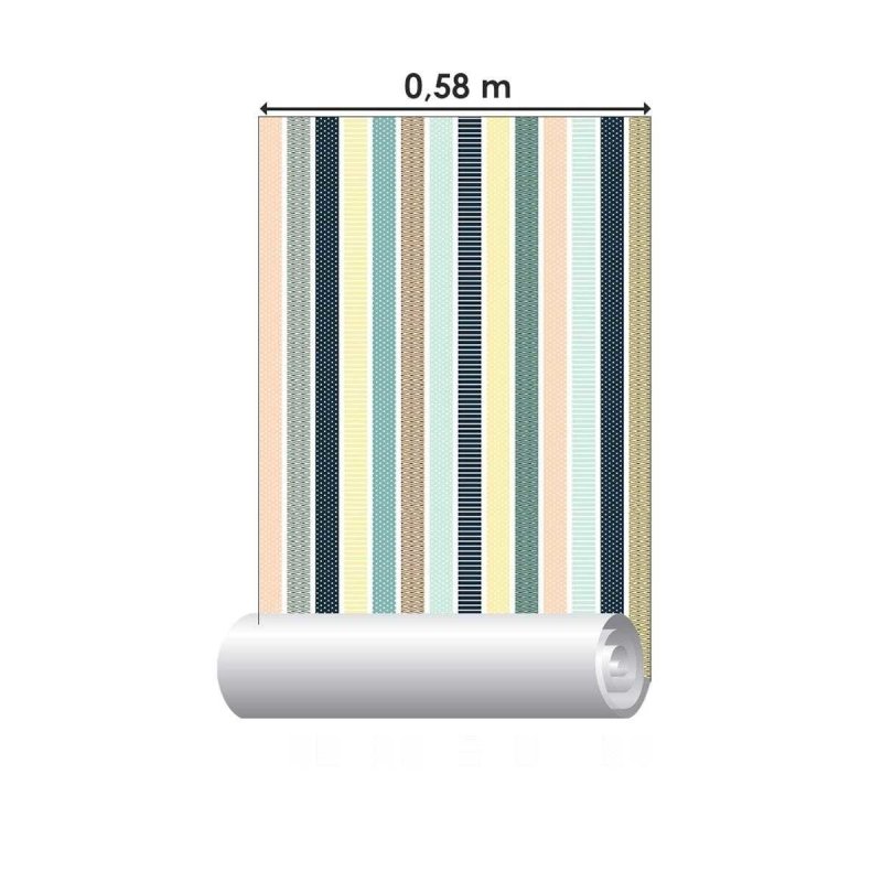 Papel de Parede Adesivo Listras N04268 - Papel na Parede